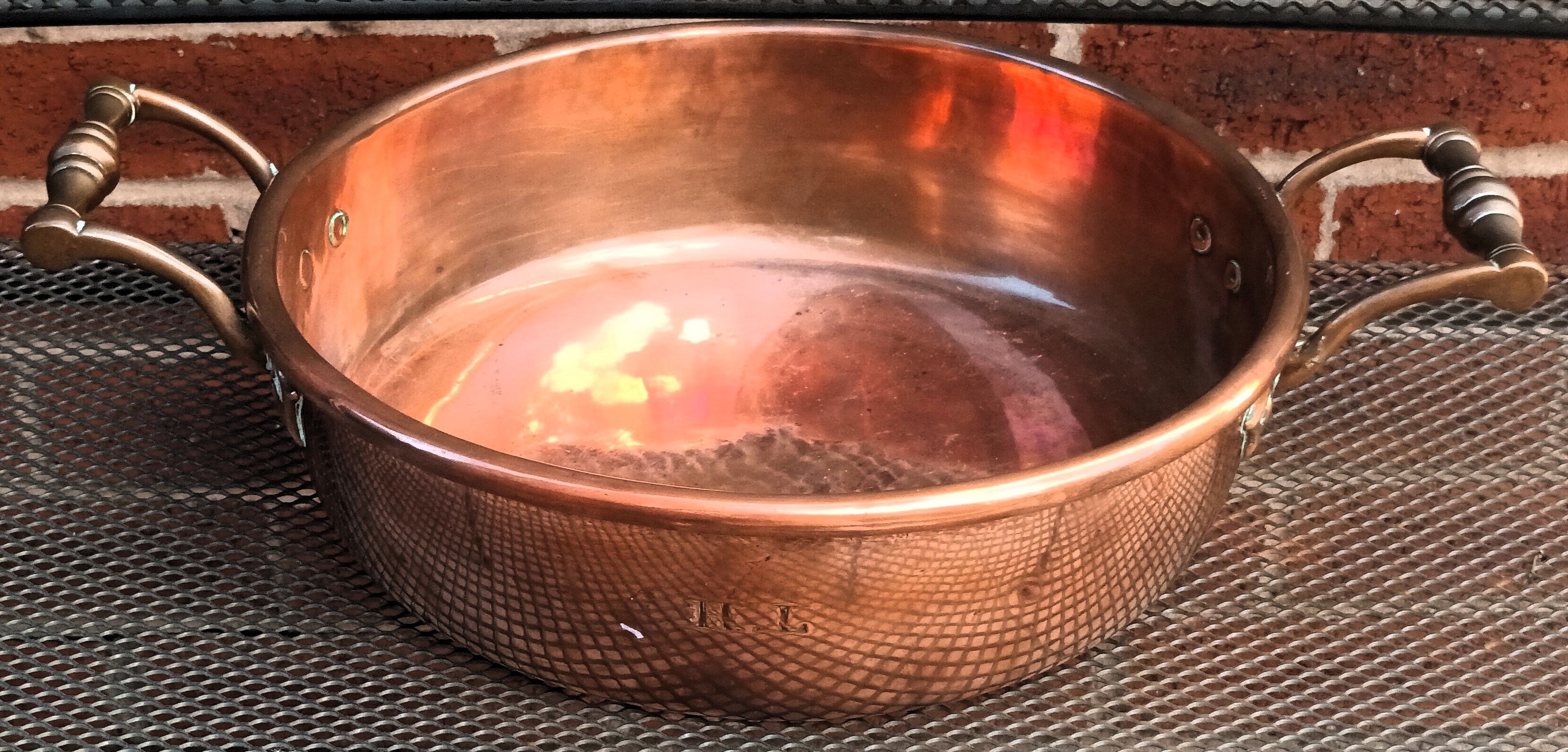 Antique English Victorian Copper Cream Setting Pan Antique Metals 3